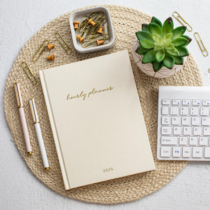 Beautiful 2025 Appointment Book Planner - Sturdy Linen Weekly Calendar with Half Hourly Schedule Easily Keeps Track Of All Your Appointments - The Perfect Day by Day Organizer