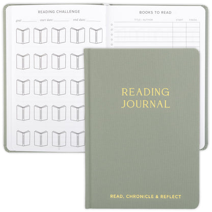 Beautiful Reading Journal for Book Lovers - Linen Hard Cover Book Makes a Great Gift for Readers - The Perfect Tracker Book with Reading Log & Review Pages For Keeping Notes on Your Favorite Books