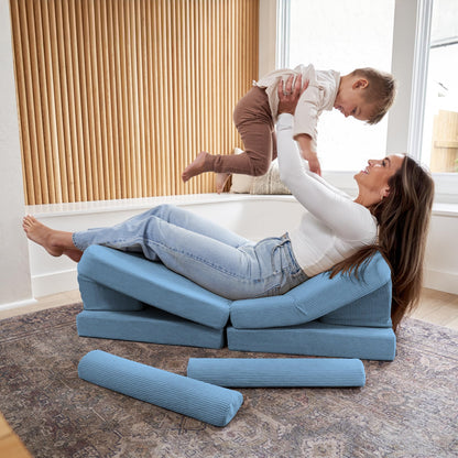 ZICOTO Modular Kids Play Couch for Fun Play Time or Comfy Lounging - The Perfect Toddler Sofa to Boost Creativity and Easily Build Magical Forts and More in Your Playroom/Nursery