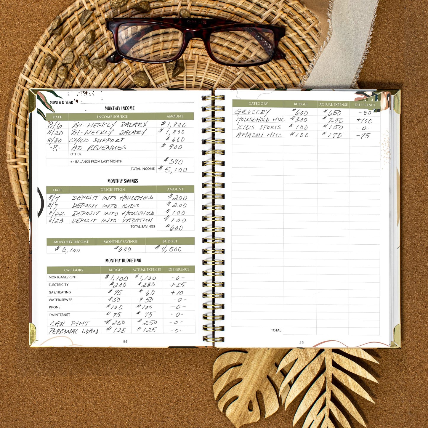 Easy to Use Monthly Budget Planner - 12 Month Financial Organizer with Expense Tracker Notebook - Monthly Money Budgeting Book That Manages Your Finances Effectively