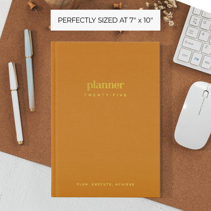 Beautiful 2025 Daily Planner - 7" x 10" Planner for Women or Men with Weekly & Monthly Spreads for Easy Planning - Beautiful Calendar Book to Organize Tasks and Boost Productivity